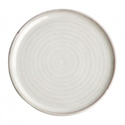 Olympia Canvas ronde borden met smalle rand wit 26,5cm