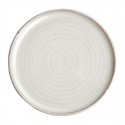 Olympia Canvas ronde borden met smalle rand wit 26,5cm