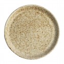 Olympia Canvas ronde borden met smalle rand crème 18cm