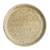 Olympia Canvas ronde borden met smalle rand crème 18cm