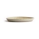 Olympia Canvas ronde borden met smalle rand crème 18cm