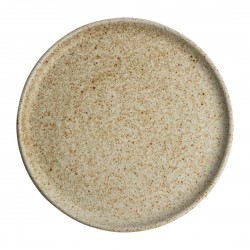 Olympia Canvas ronde borden met smalle rand crème 26,5cm