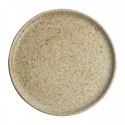 Olympia Canvas ronde borden met smalle rand crème 26,5cm
