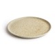 Olympia Canvas ronde borden met smalle rand crème 26,5cm