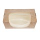 Colpac Zest kraft saladebakken met acetaat venster en insteeksluiting composteerbaar 825ml