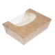 Colpac Zest kraft saladebakken met acetaat venster en insteeksluiting composteerbaar 825ml