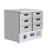 Polar G-serie koelwerkbank met 6 lades 240L