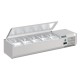 Polar G-serie opzetkoelvitrine met deksel 5x GN 1/4