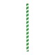 Fiesta Green groen/wit gestreepte papieren smoothierietjes 21cm