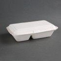 Fiesta Green composteerbare bagasse voedseldozen 2 compartimenten (200 stuks)
