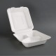 Fiesta Green composteerbare bagasse voedseldozen 3 compartimenten (200 stuks)