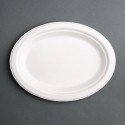 Fiesta Green composteerbare bagasse borden ovaal 198mm (50 stuks)