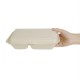 Fiesta Green composteerbare bagasse voedseldozen 2 compartimenten natuurlijke kleur 253mm (200 stuks)