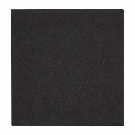 Fiesta cocktailservetten 1/4 vouw zwart 24 x 24 cm (4000 stuks)