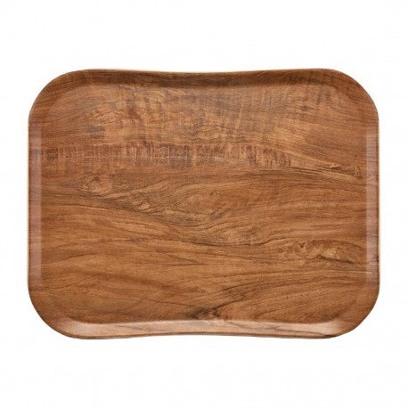 Cambro Century dienblad bruin olijfhout dessin 33 x 43cm