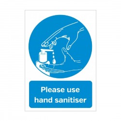 Vinylsticker A4 'Handreiniger gebruiken AUB'