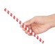 Fiesta Green composteerbare papieren smoothierietjes 210mm rood-wit Individueel verpakt (250 stuks)