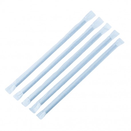 Fiesta Green composteerbare papieren buigrietjes 210mm zwart Individueel verpakt (250 stuks)