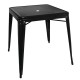 Bolero vierkante bistro tafel zwart 66cm