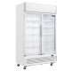 Polar G-serie tweedeurs displaykoeling met lichtbak 950L klapdeuren