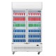 Polar G-serie tweedeurs displaykoeling met lichtbak 950L klapdeuren