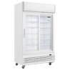 Polar G-serie tweedeurs displaykoeling met lichtbak 950L schuifdeuren