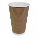 Fiesta koffiebeker ribbelwand kraft 455ml (25 stuks)