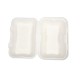 Vegware composteerbare bagasse voedseldozen met scharnierdeksel 22,8cm