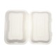 Vegware composteerbare bagasse voedseldozen met scharnierdeksel 22,8cm