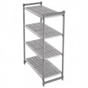 Cambro stelling 183cm hoog 4 schappen - 46cm diep - 153cm breed