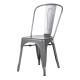 Bolero stalen stoel grijs (4 stuks)
