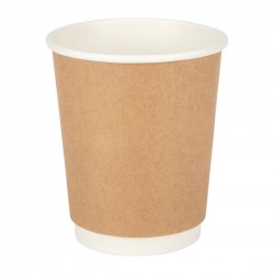 Fiesta koffiebekers dubbelwandig kraft 225ml (25 stuks)