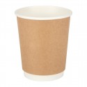 Fiesta koffiebekers dubbelwandig kraft 225ml (25 stuks)
