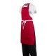 Whites halterschort polyester-katoen rood