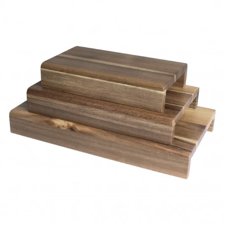 Olympia FSC acaciahouten set van 3 verhogers