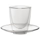 Utopia Dubbelwandig Cappuccinoglas En Schotel 220ml (Pak Van 6)
