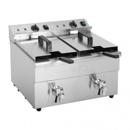 Buffalo dubbele inductie friteuse 2x 3000W