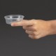 Fiesta recyclebare plastic magnetronbestendige delicatessenpotten 50ml / 1.75oz (100 stuks)
