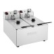 Buffalo Dubbel Tank Dubbele Mand 2X3Ltr Aanrecht Friteuse 2X2Kw