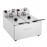 Buffalo Dubbel Tank Dubbele Mand 2X3Ltr Aanrecht Friteuse 2X2Kw