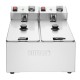 Buffalo Dubbel Tank Dubbele Mand 2X3Ltr Aanrecht Friteuse 2X2Kw