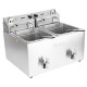 Buffalo Dubbele Elektrische Friteuse Met Timer 2X8Ltr