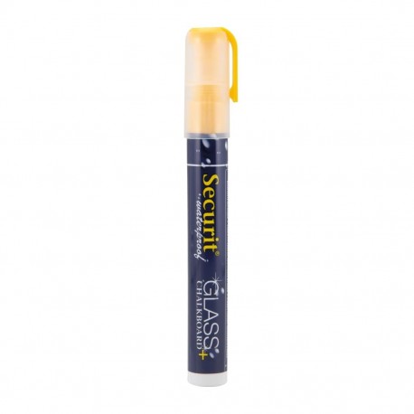 Securit Waterproof krijtstift (Glas + Krijtbord) in geel met 2-6mm penpunt