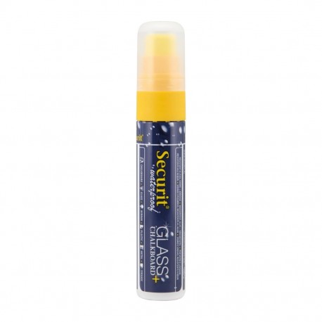 Securit Waterproof krijtstift (Glas + Krijtbord) in geel met 7-15mm penpunt