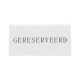 Securit Reservering tafelstandaards met Nederlands: 'Gereserveerd' Wit Acryl standaarden met zwart lettertype (box 5)