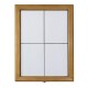 Securit Teak wit LED informatie 4xA4 display (excl paal en voet)