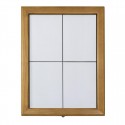 Securit Teak wit LED informatie 4xA4 display (excl paal en voet)
