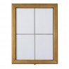 Securit Teak wit LED informatie 4xA4 display (excl paal en voet)