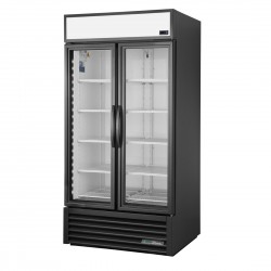 True Koeling Met 2 Glazen Deuren 991L Staand Zwart Gdm-35-Hc-Tsl01