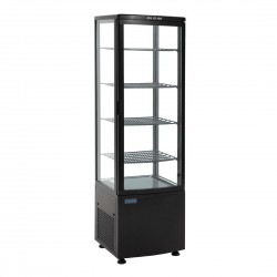 Polar C-Serie Energiezuinige Koelkast met Gebogen Deur Zwart 235Ltr